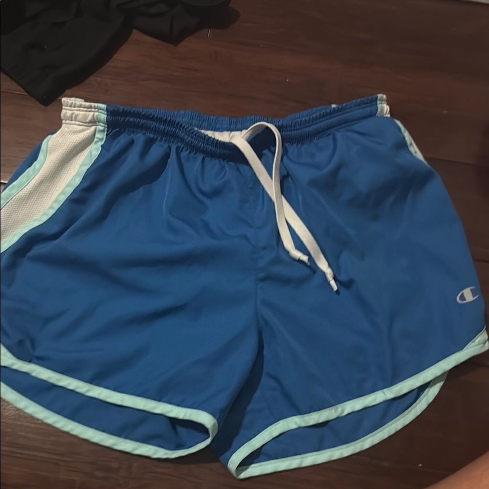 Champion Blue Athletic Shorts Lined Running Shorts Size Small
